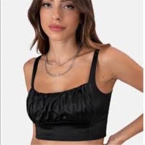 Black cropped top